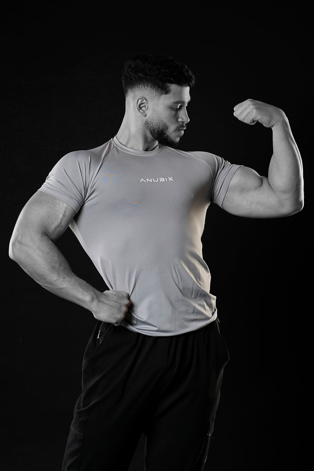 SILVER BASIC SHORT SLEEVE COMPRESSION