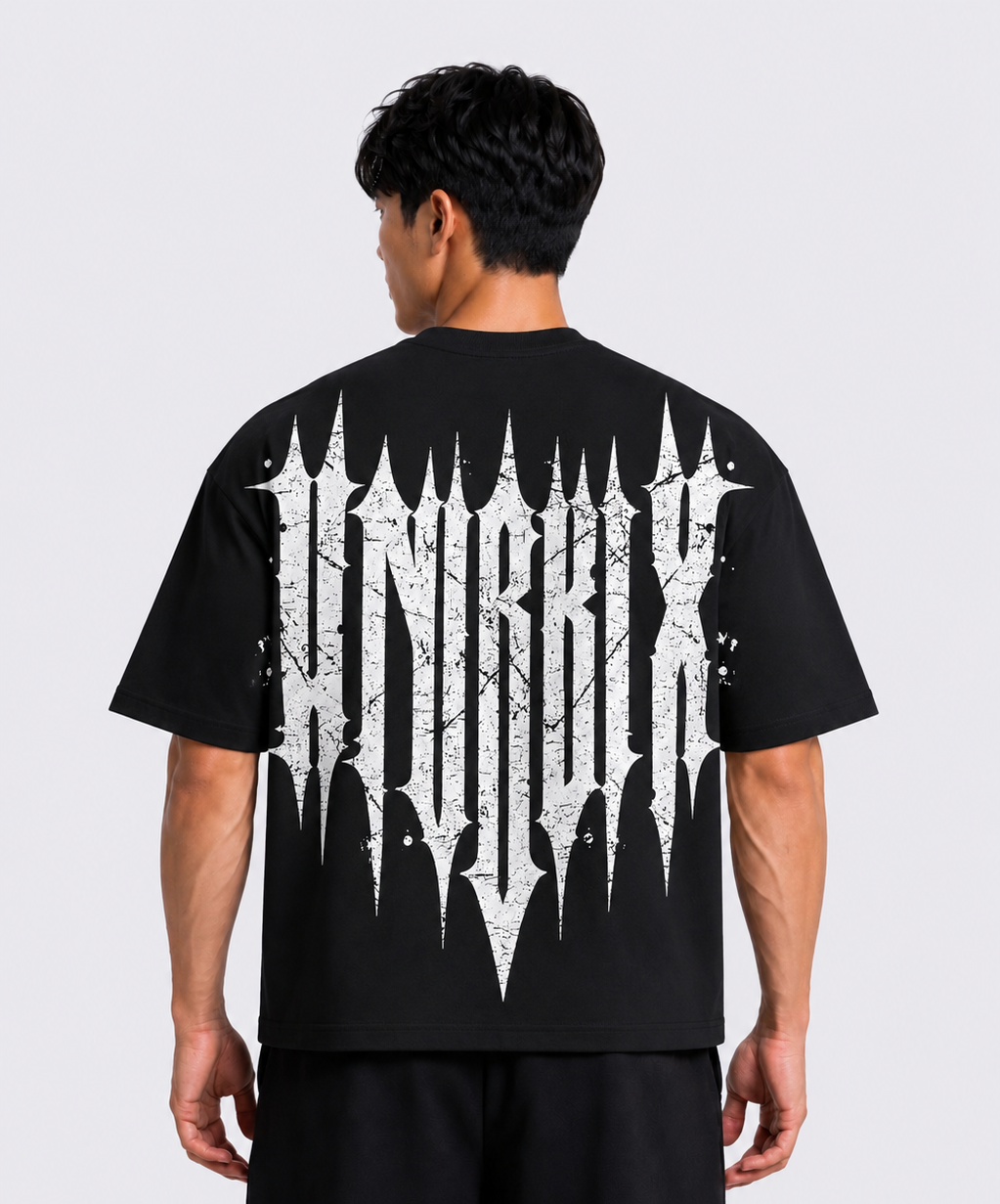 BLACK FRONT-WHITE BACK  DOUBLE GOTHIC PUMP COVER