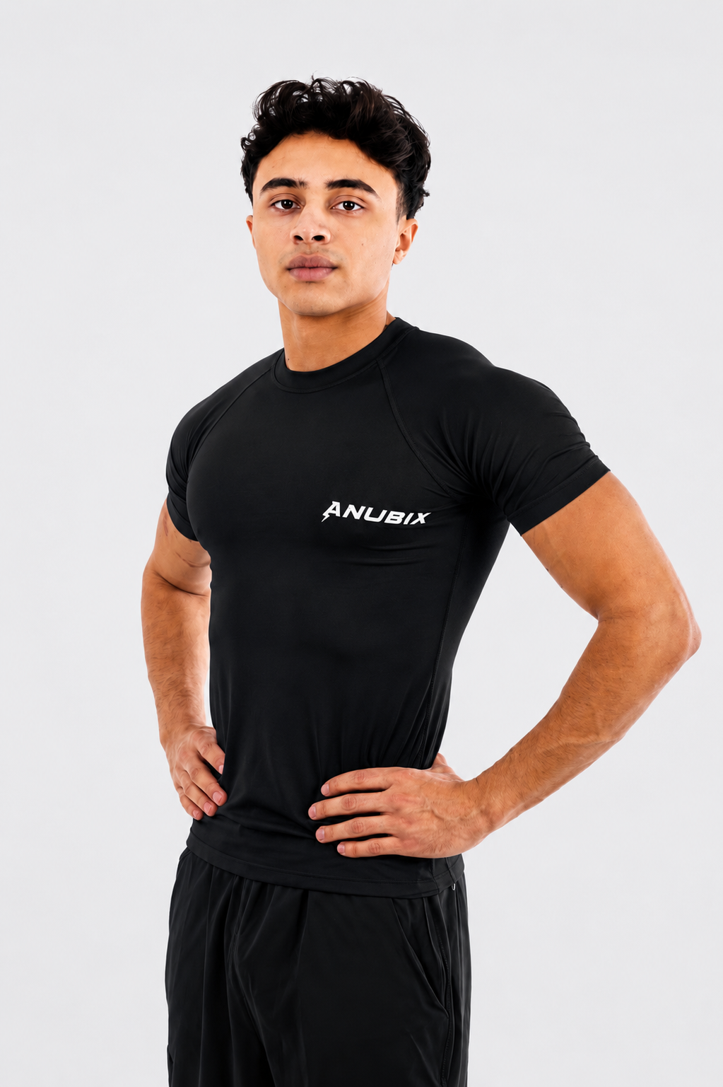 ANUBIX BLACK BASIC COTTON COMPRESSION