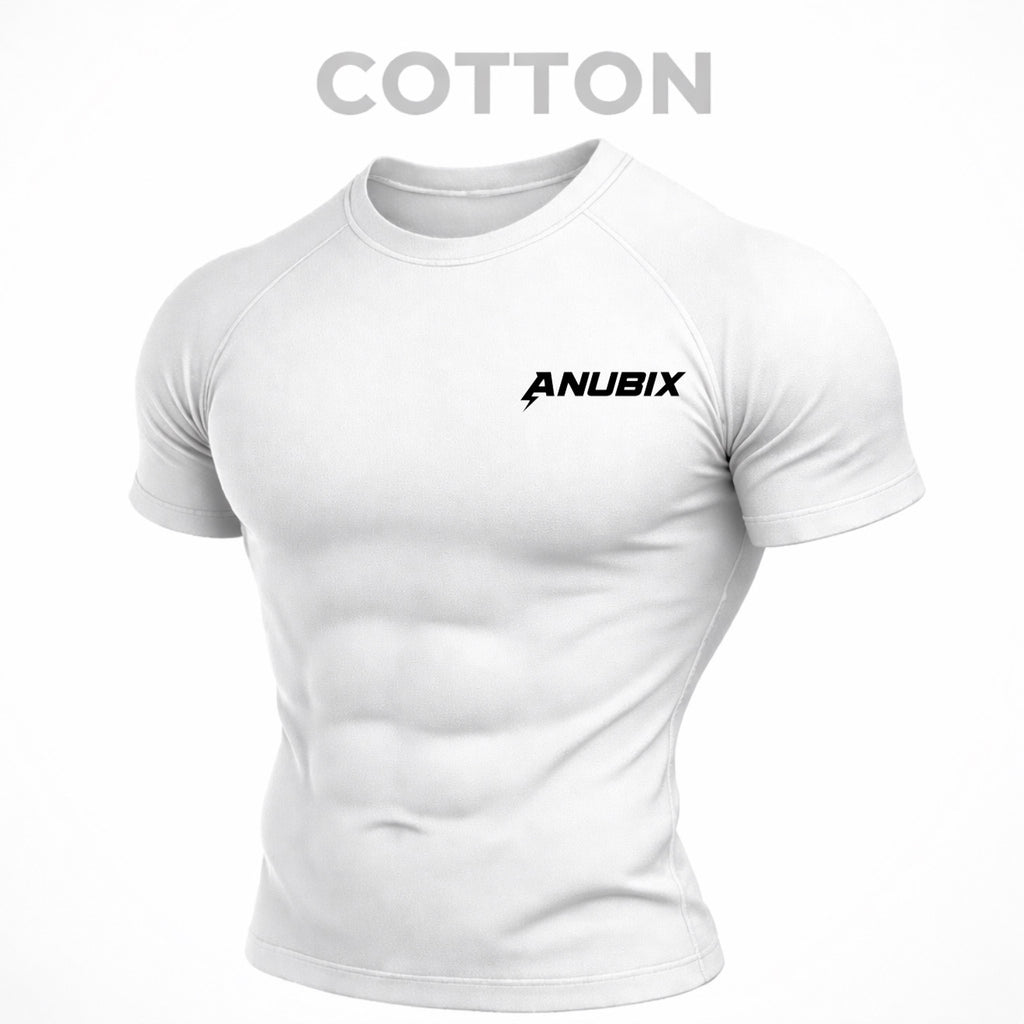 ANUBIX WHITE BASIC COTTON COMPRESSION