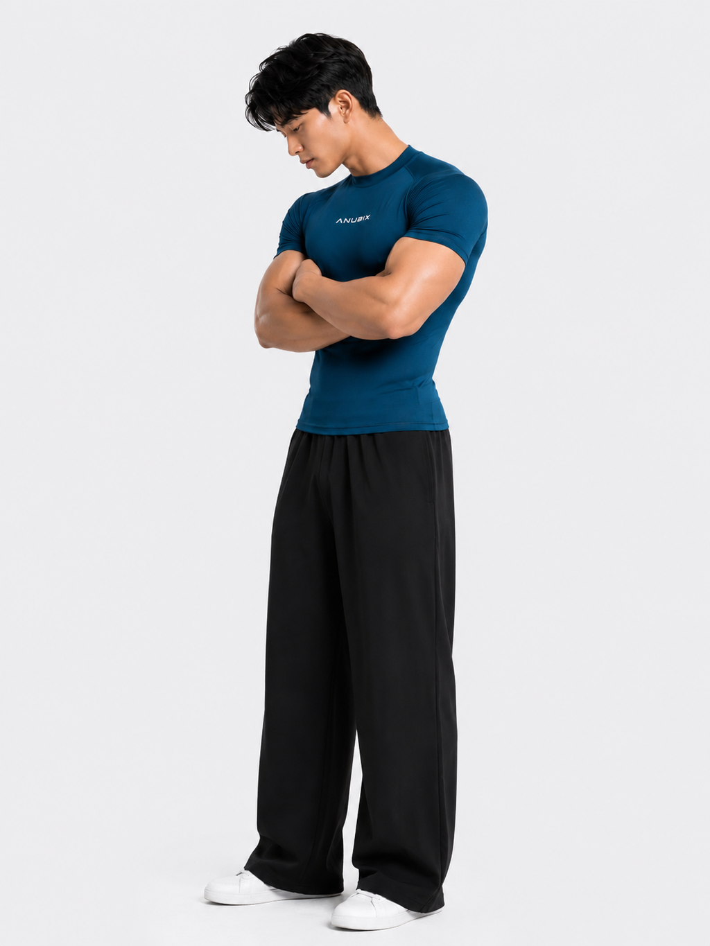 PETROL BLUE SHORT SLEEVE BASIC COMPRESSION