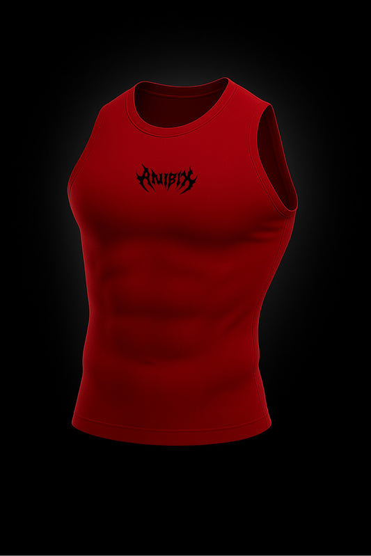 SLEEVELESS RED ANUBIX COMPRESSION