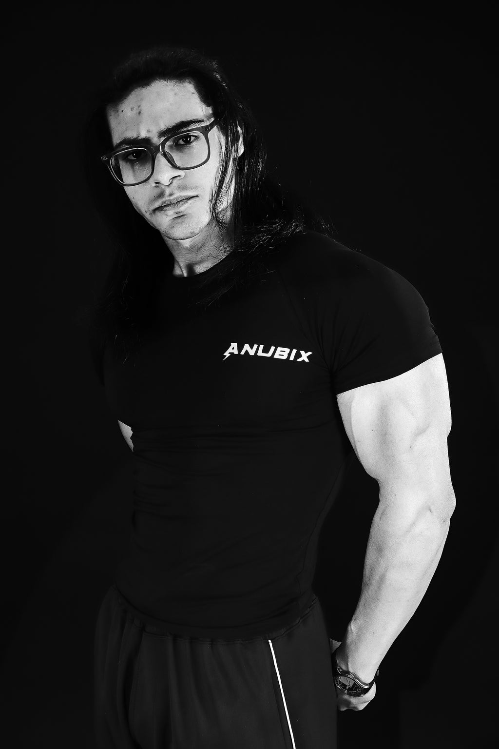 ANUBIX BLACK BASIC COTTON COMPRESSION