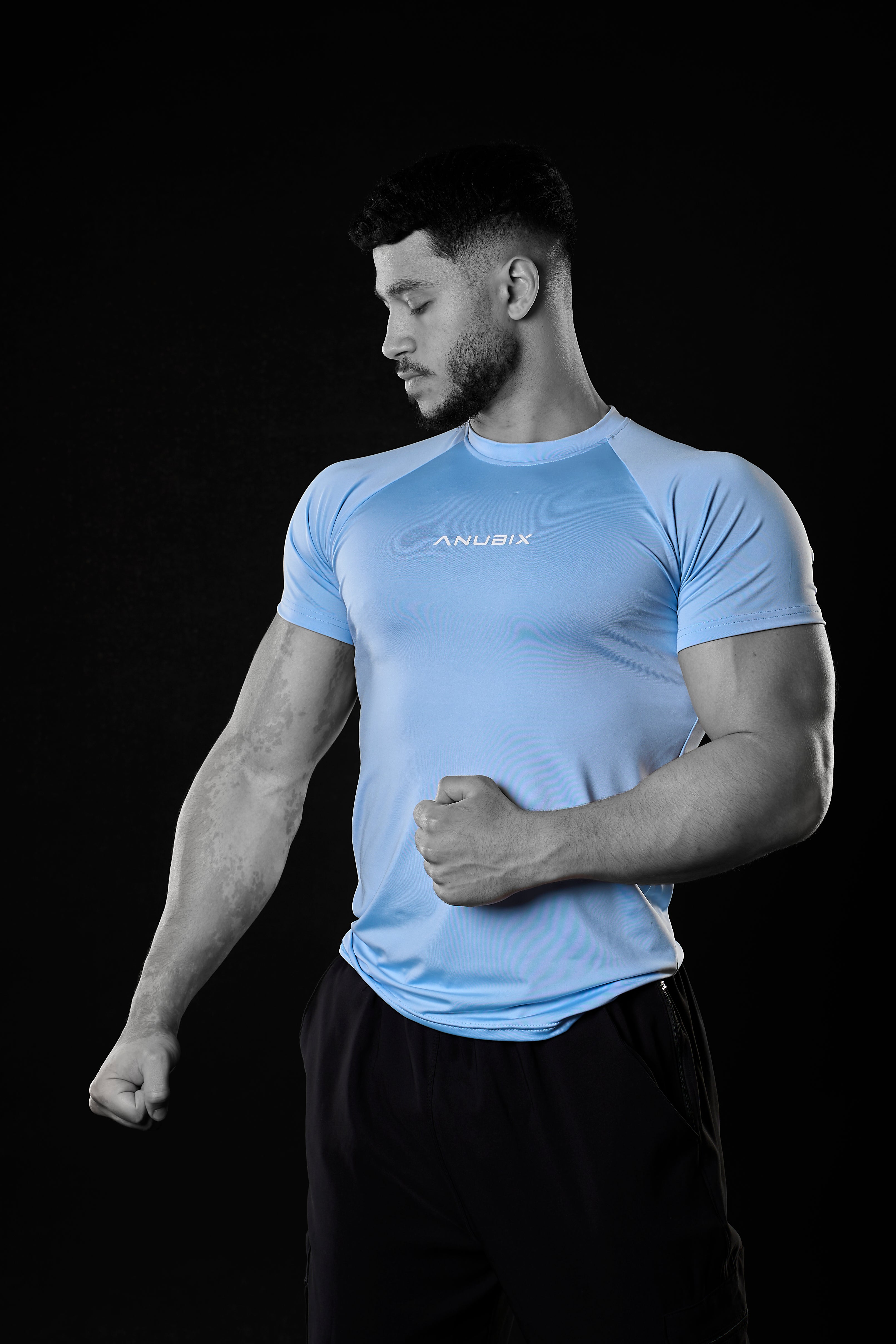 BABY BLUE SHORT SLEEVE COMPRESSION