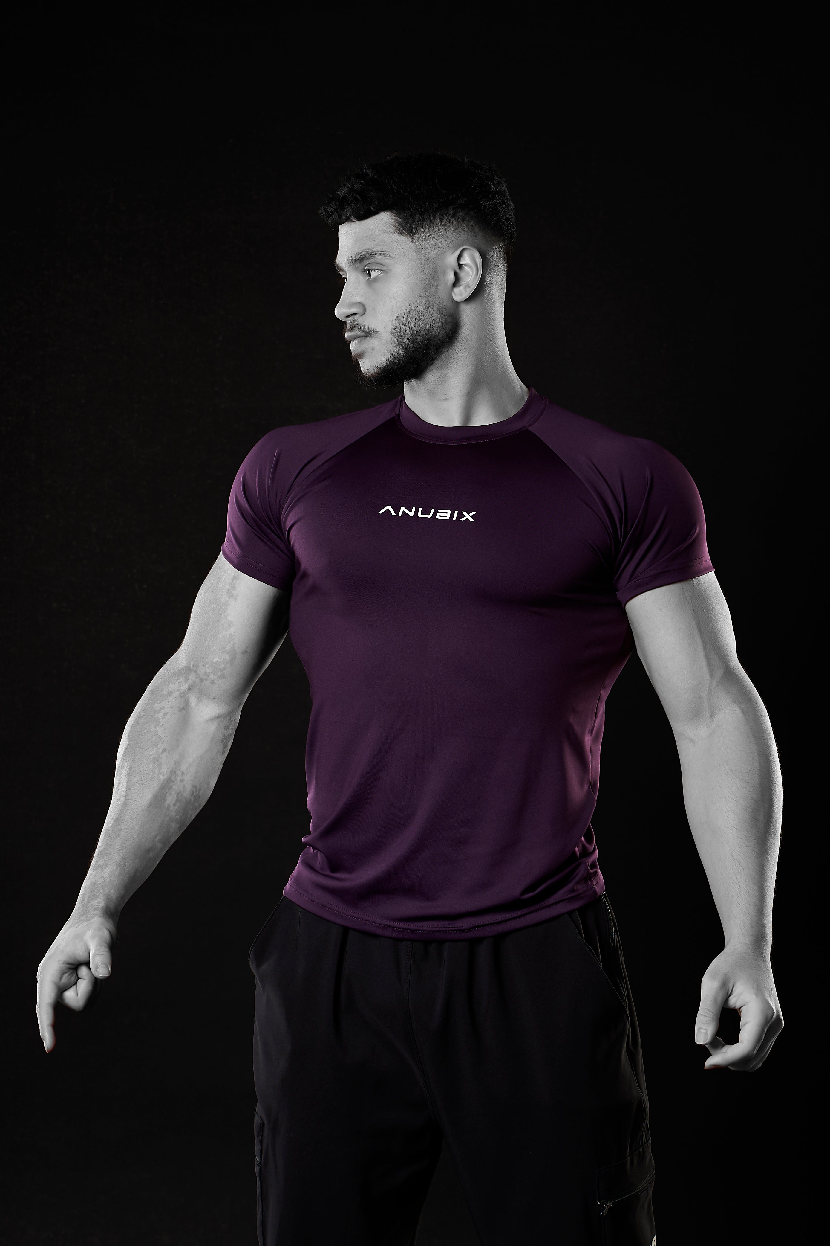PURPLE BASIC SHORT SLEEVE COMPRESSION