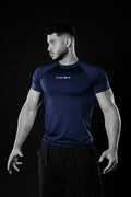 NAVY BLUE BASIC SHORT SLEEVE COMPRESSION