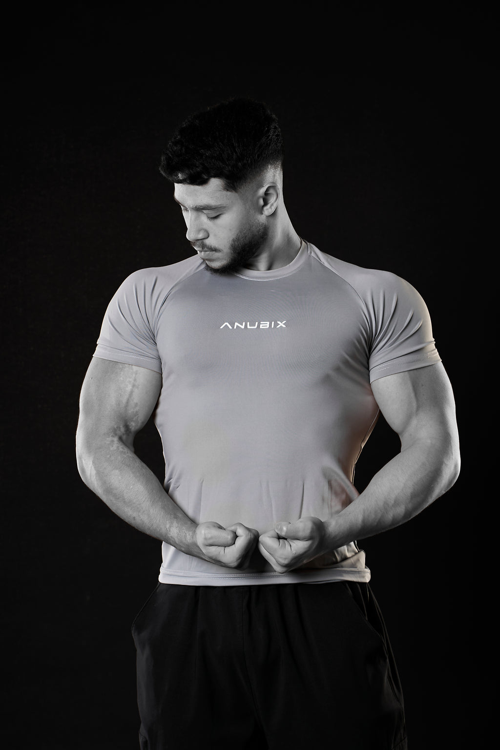 SILVER BASIC SHORT SLEEVE COMPRESSION