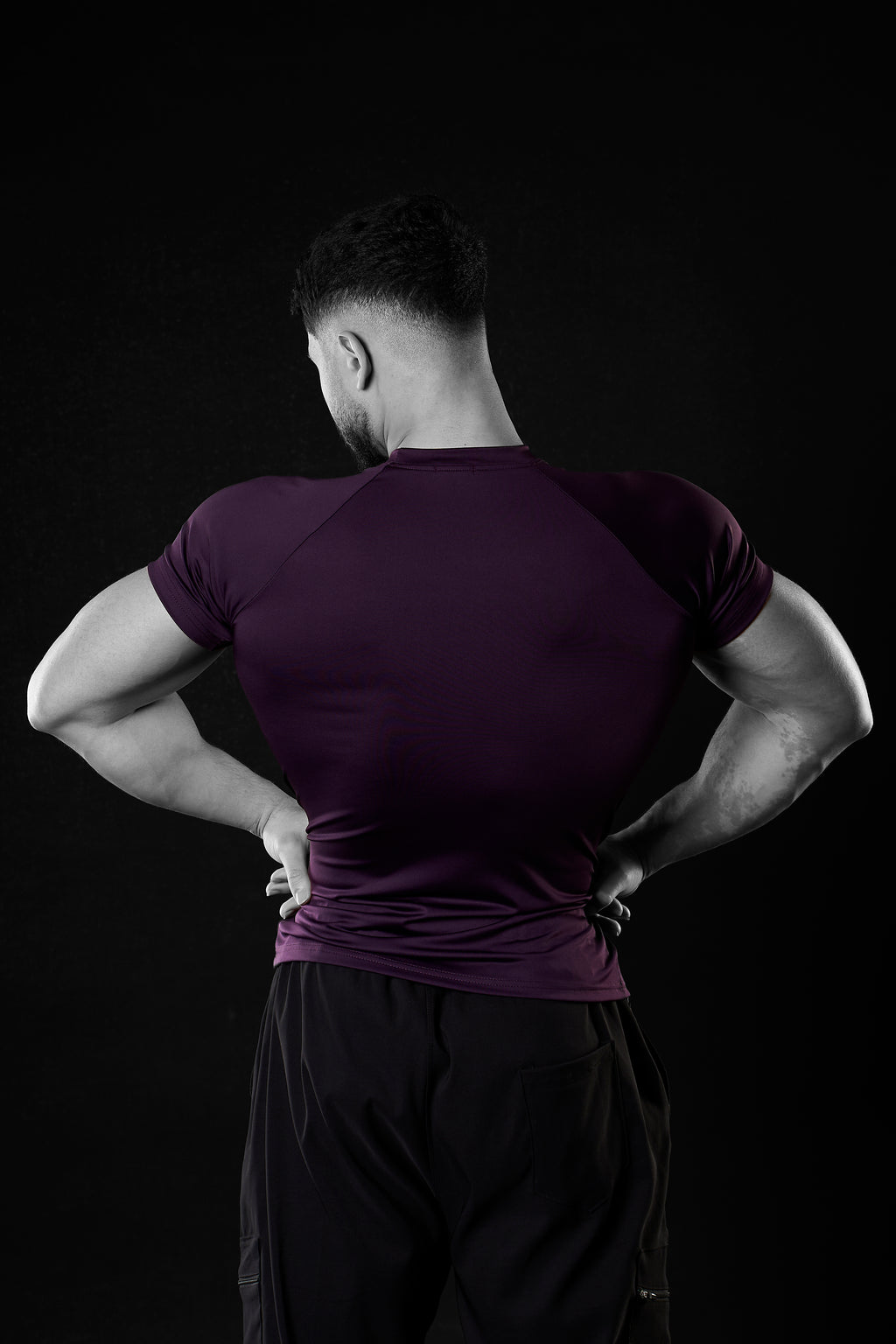 PURPLE BASIC SHORT SLEEVE COMPRESSION