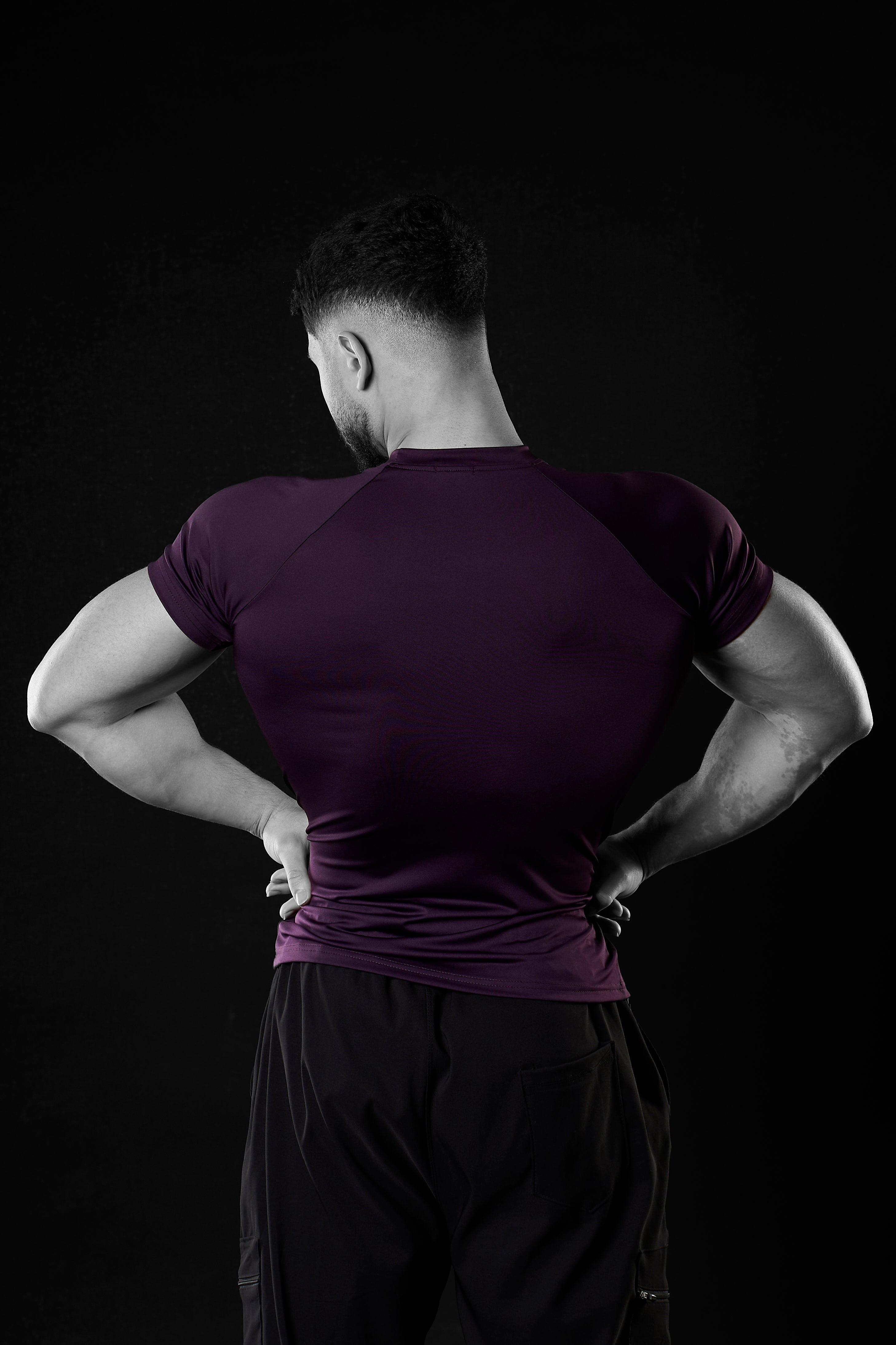 PURPLE BASIC SHORT SLEEVE COMPRESSION
