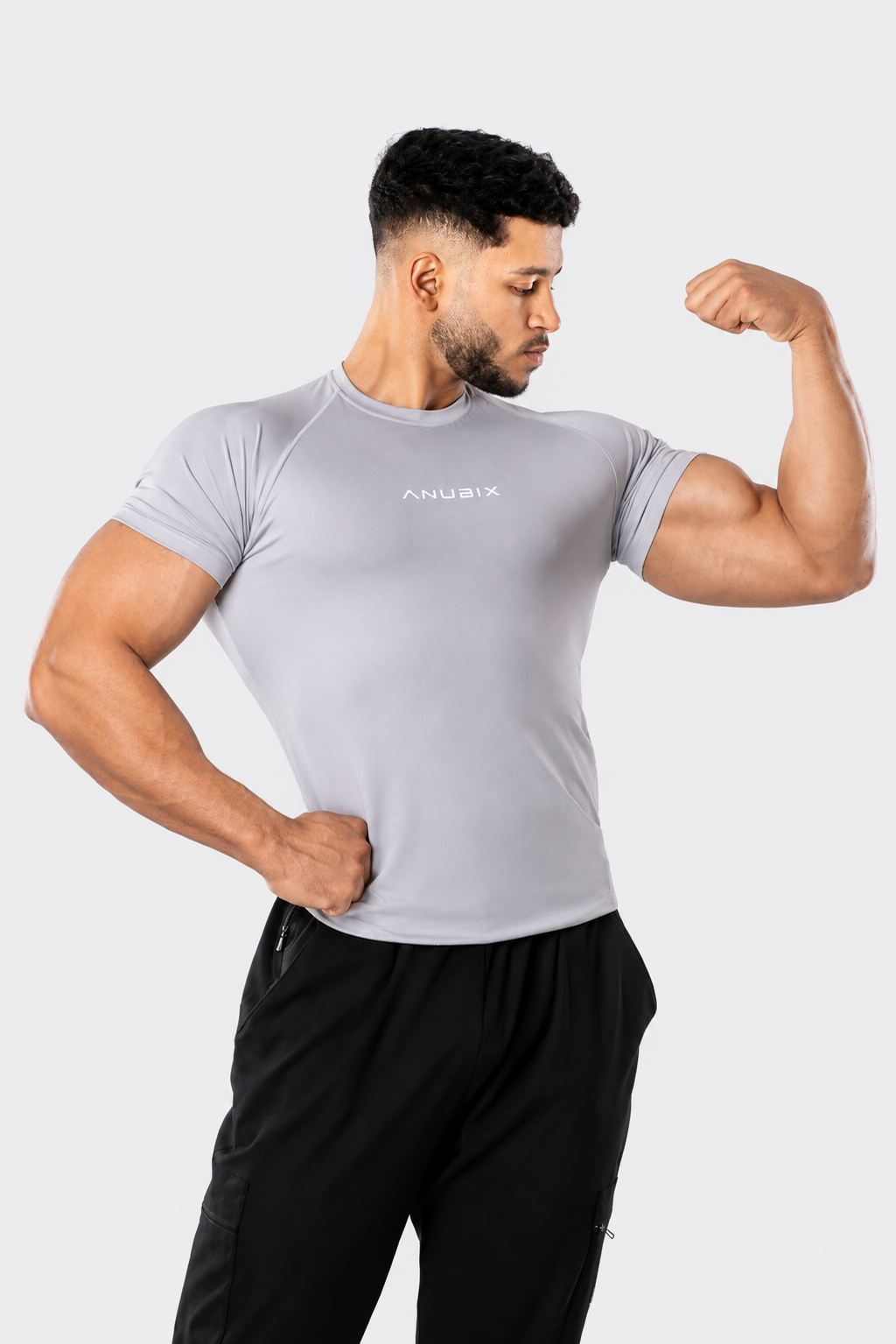 SILVER BASIC SHORT SLEEVE COMPRESSION