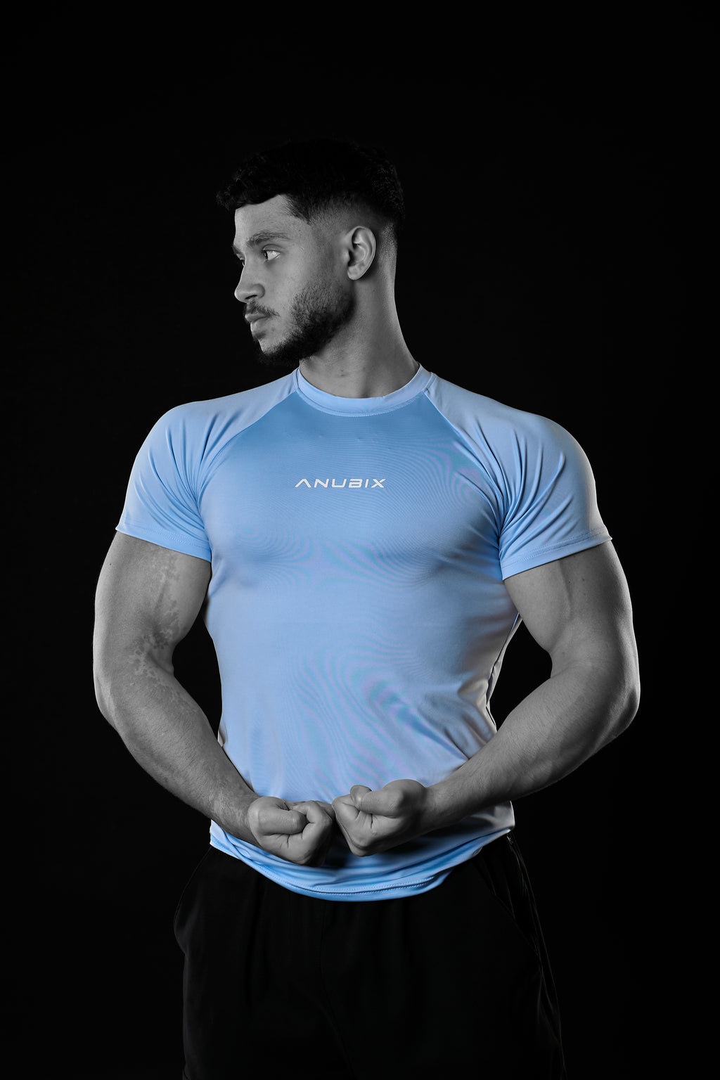 BABY BLUE SHORT SLEEVE COMPRESSION