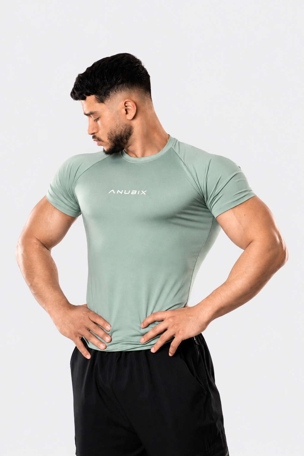 MINT GREEN BASIC SHORT SLEEVE COMPRESSION