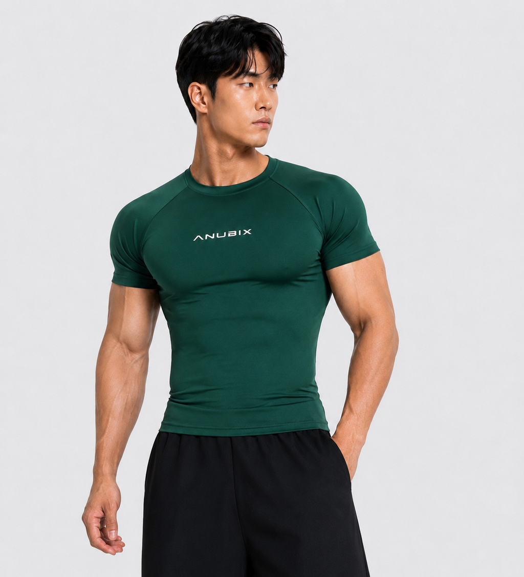 GREEN BASIC SHORT SLEEVE COMPRESSION