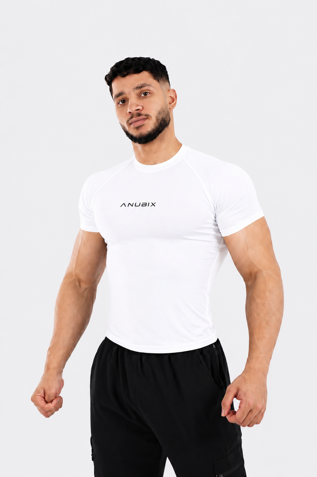 WHITE ANUBIX COMPRESSION shirt