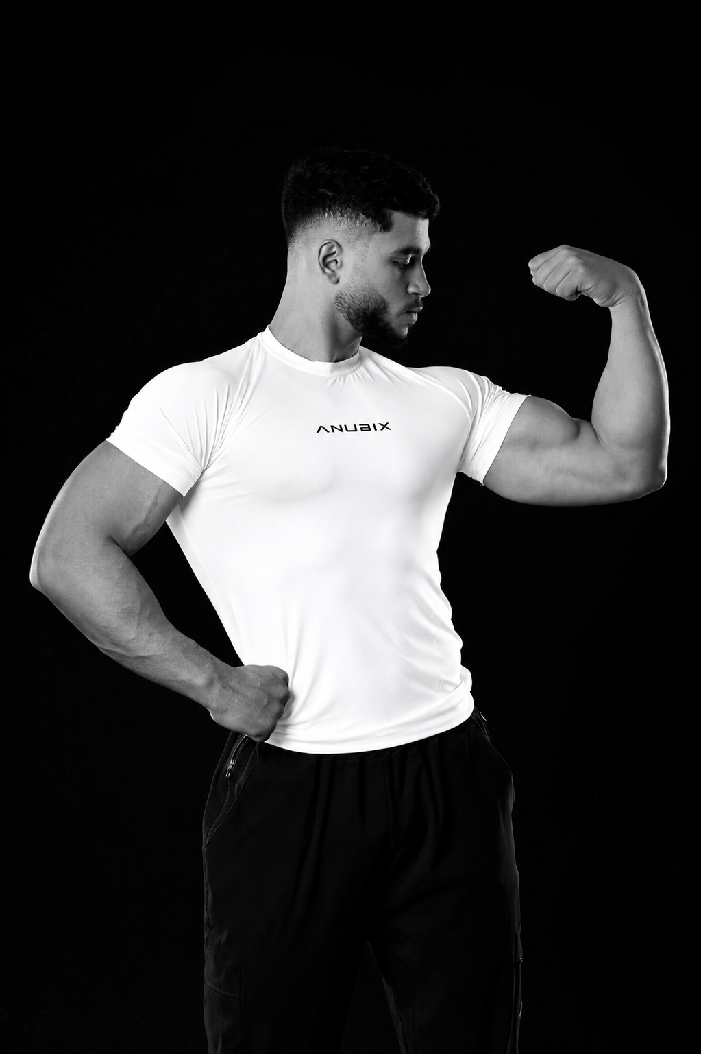 WHITE ANUBIX COMPRESSION shirt