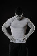 SILVER BASIC SHORT SLEEVE COMPRESSION