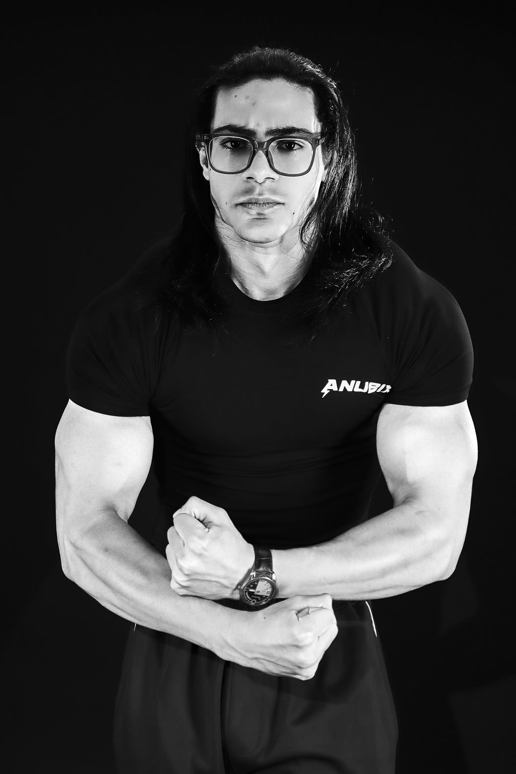 ANUBIX BLACK BASIC COTTON COMPRESSION