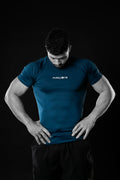 PETROL BLUE SHORT SLEEVE BASIC COMPRESSION
