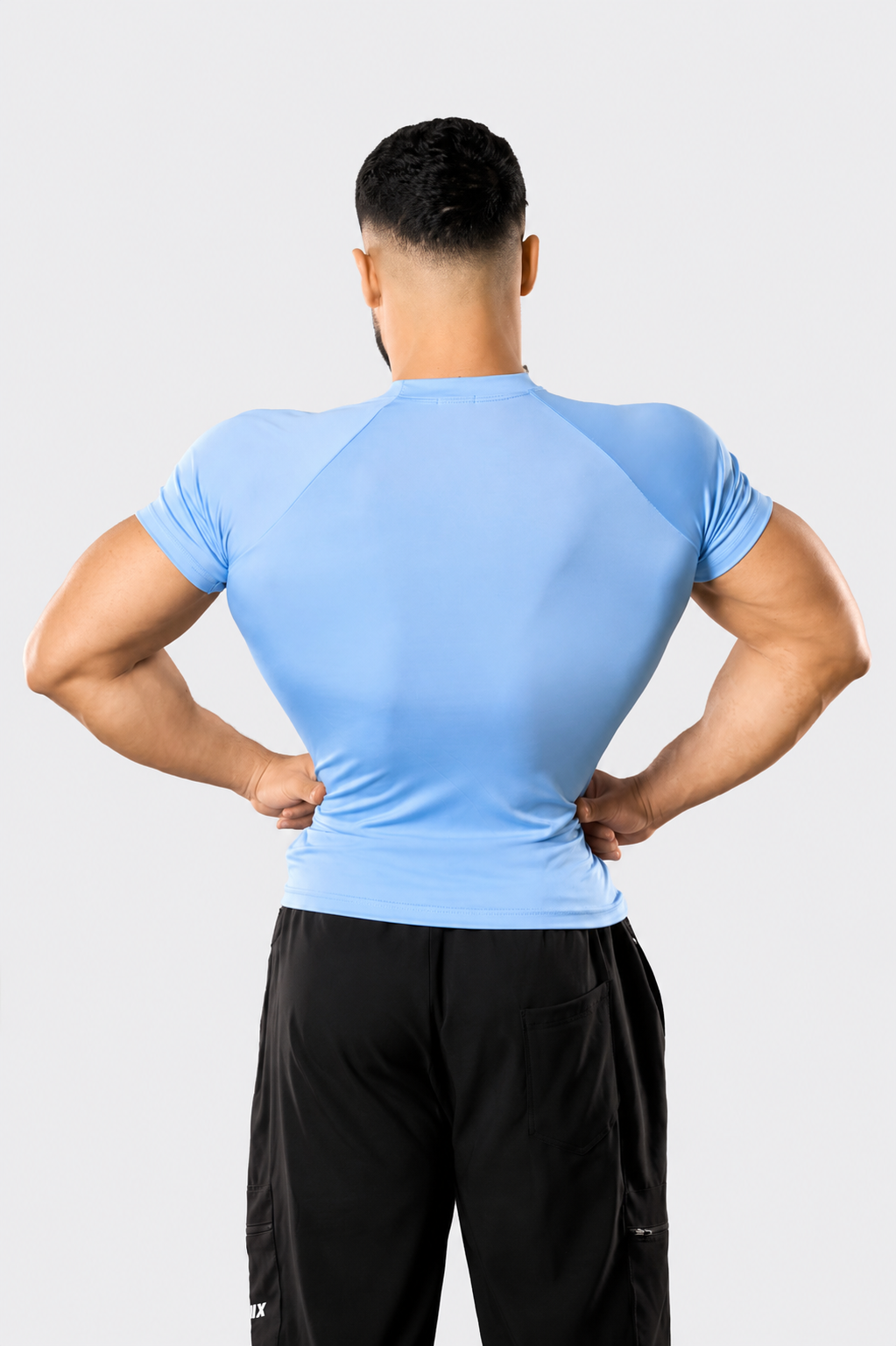 BABY BLUE SHORT SLEEVE COMPRESSION