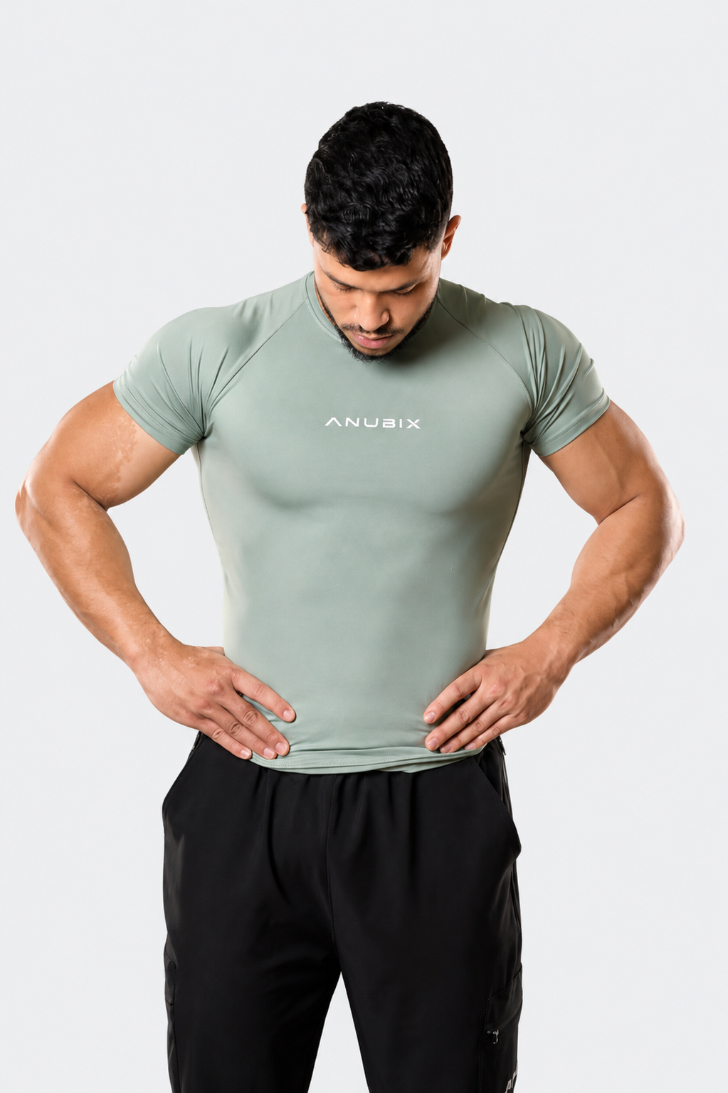 MINT GREEN BASIC SHORT SLEEVE COMPRESSION