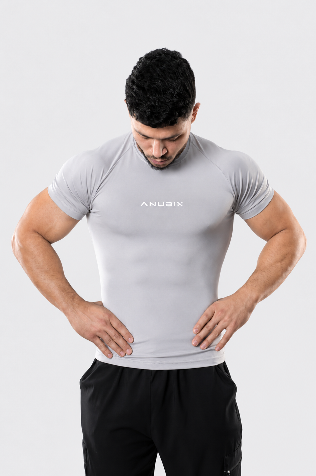 SILVER BASIC SHORT SLEEVE COMPRESSION