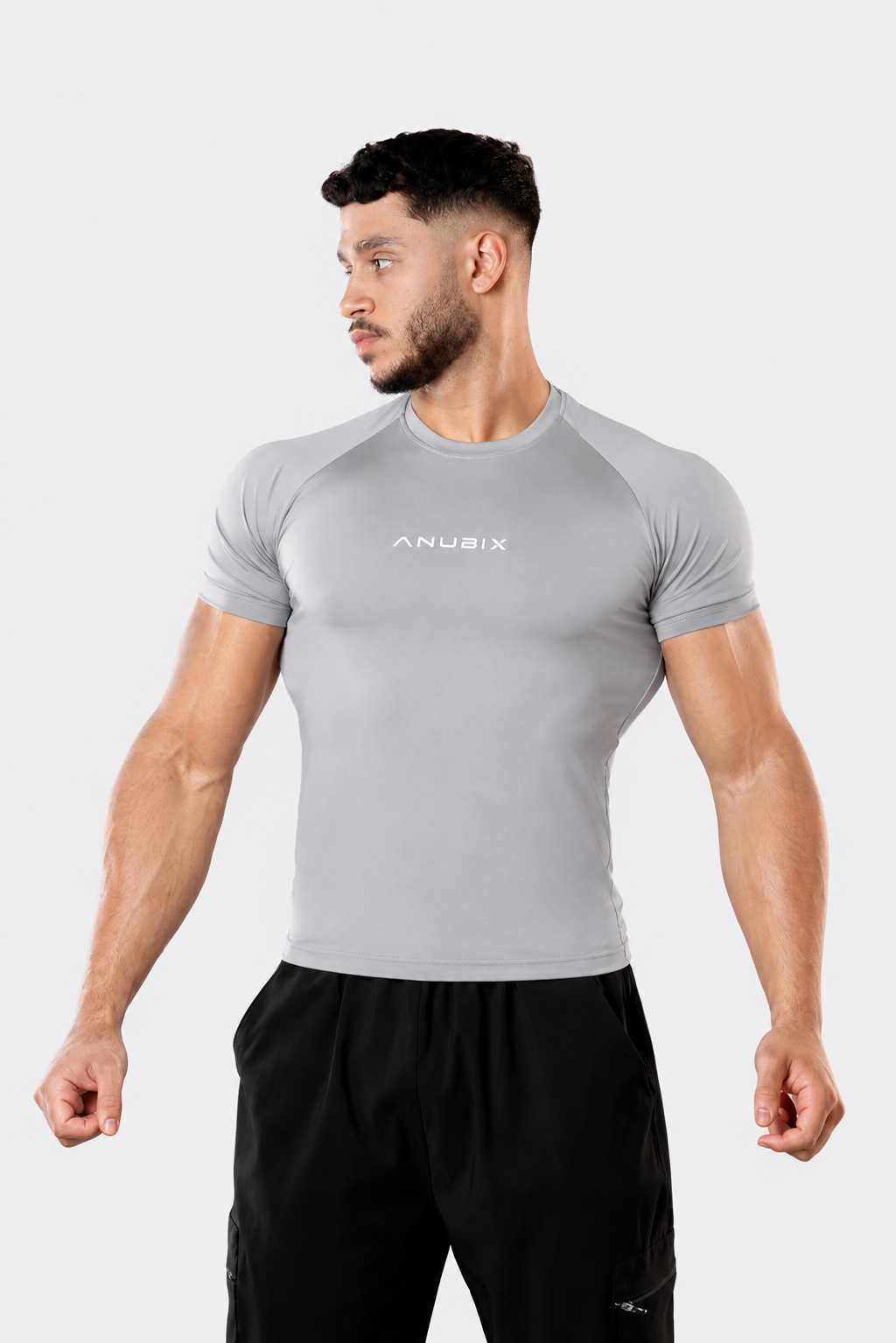 SILVER BASIC SHORT SLEEVE COMPRESSION