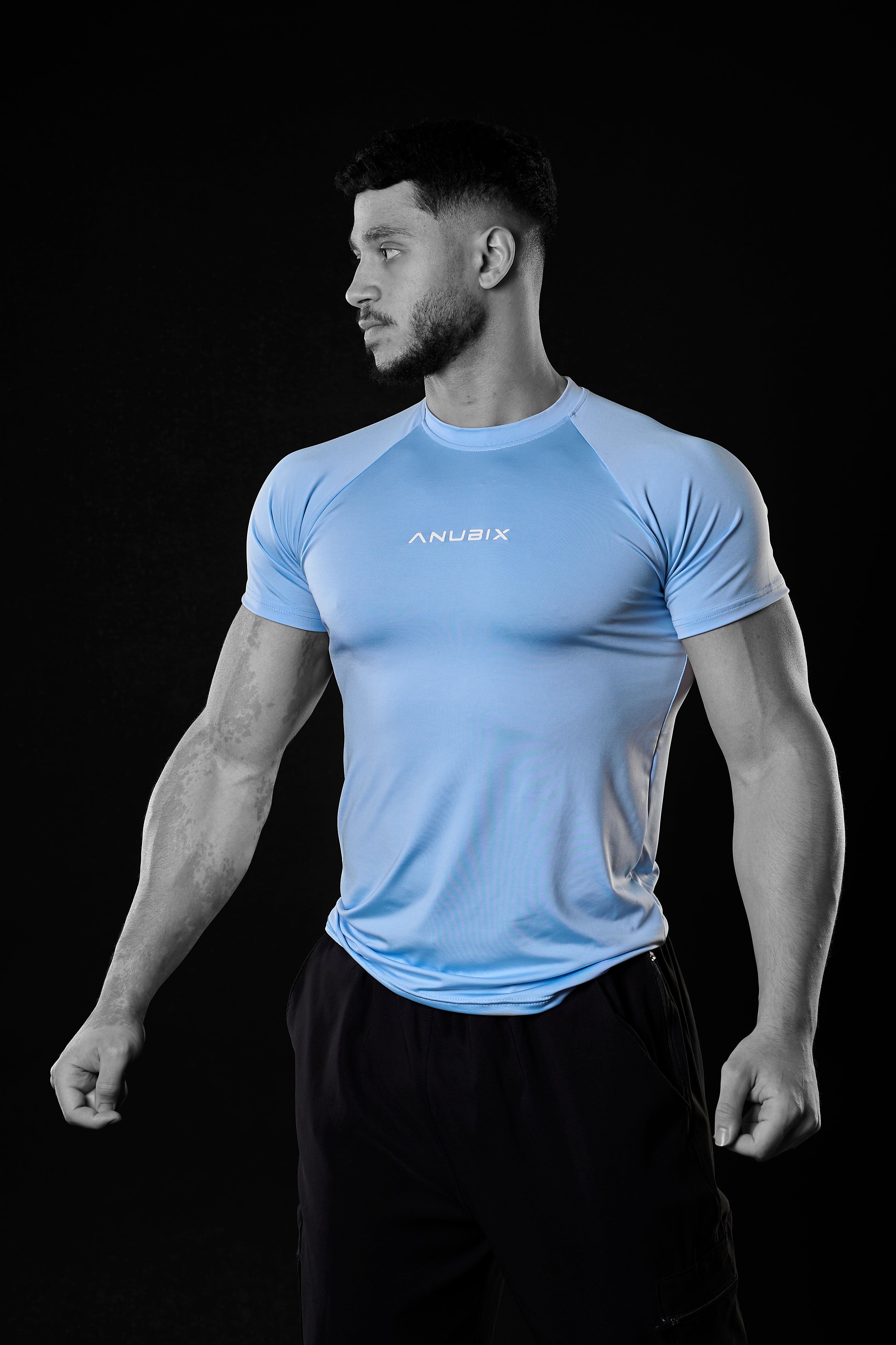 BABY BLUE SHORT SLEEVE COMPRESSION