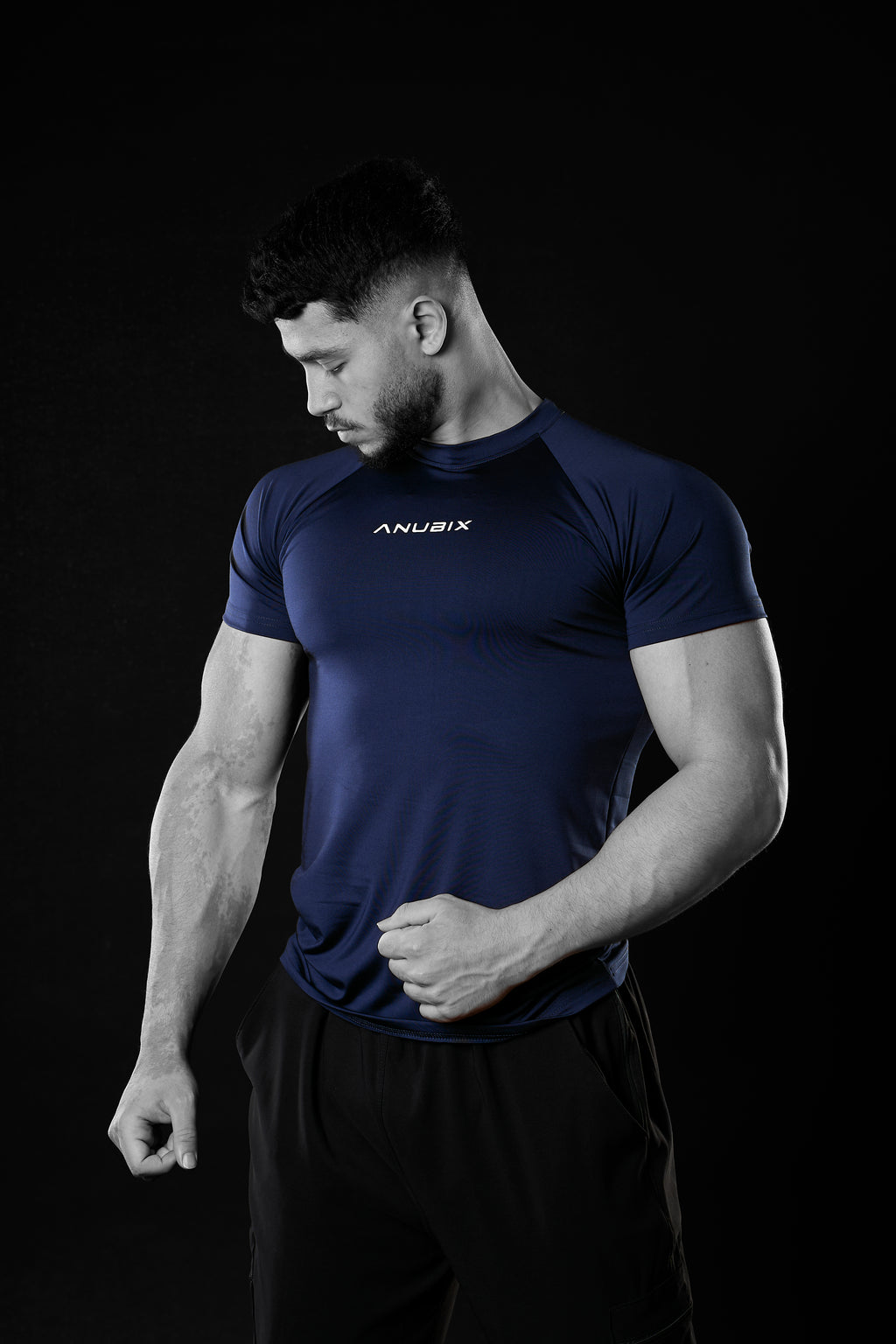 NAVY BLUE BASIC SHORT SLEEVE COMPRESSION