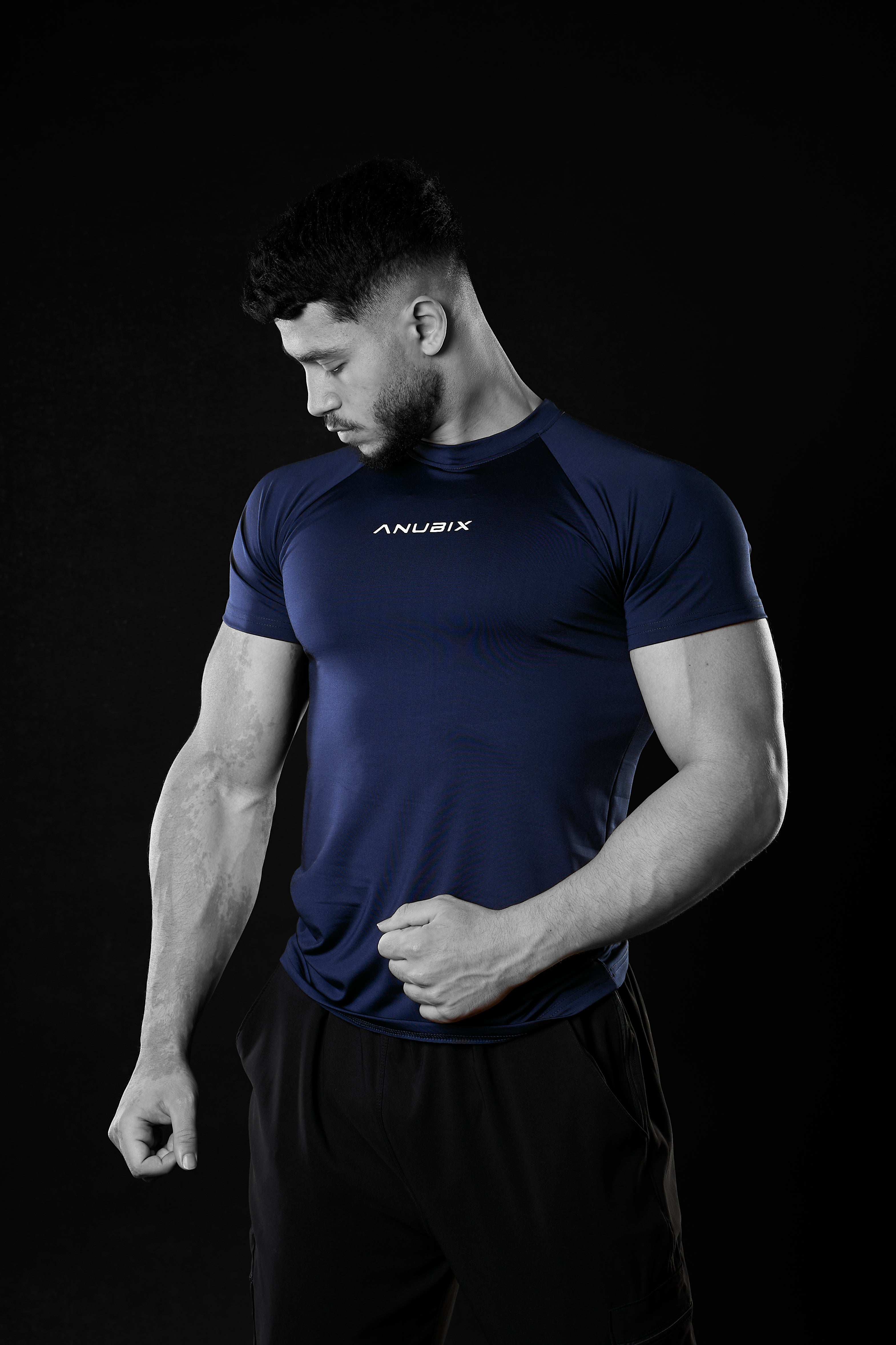 NAVY BLUE BASIC SHORT SLEEVE COMPRESSION