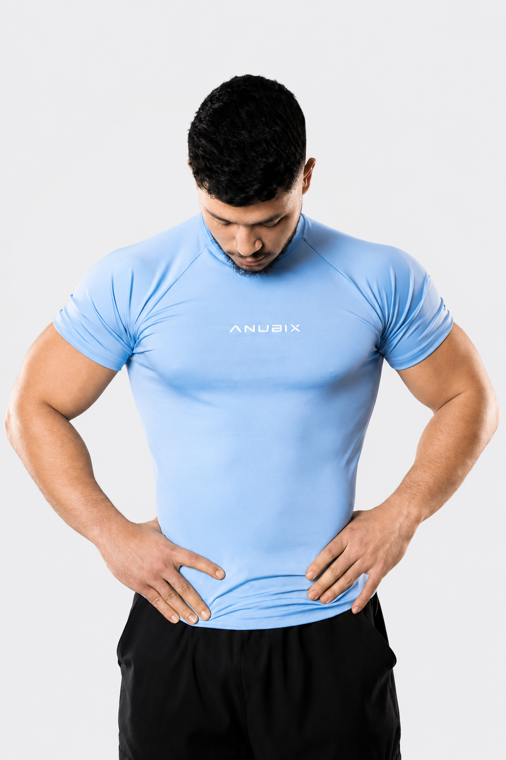 BABY BLUE SHORT SLEEVE COMPRESSION