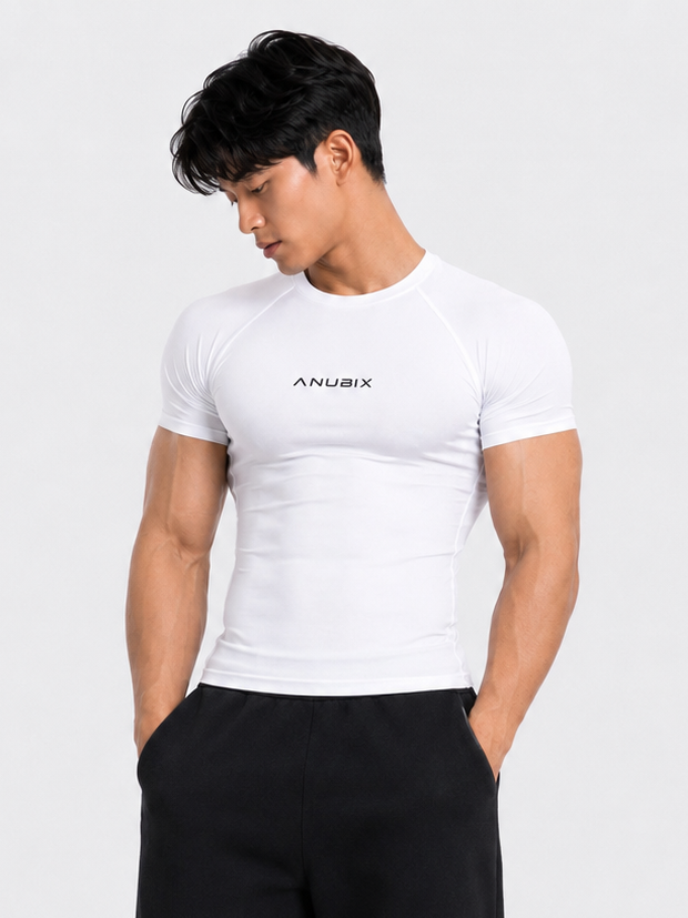 WHITE ANUBIX COMPRESSION shirt