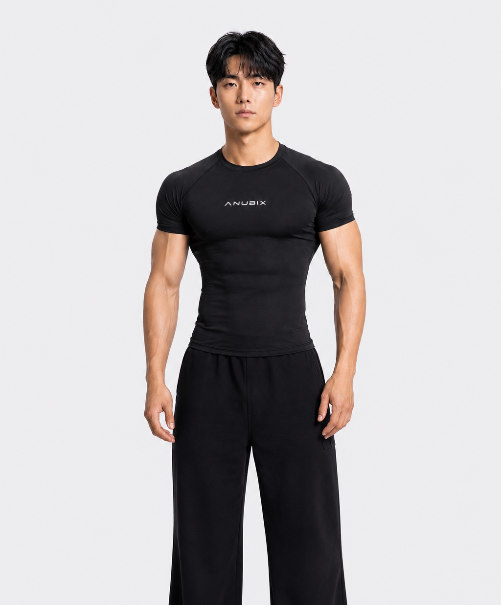 BLACK BASIC SHORT SLEEVE COMPRESSION