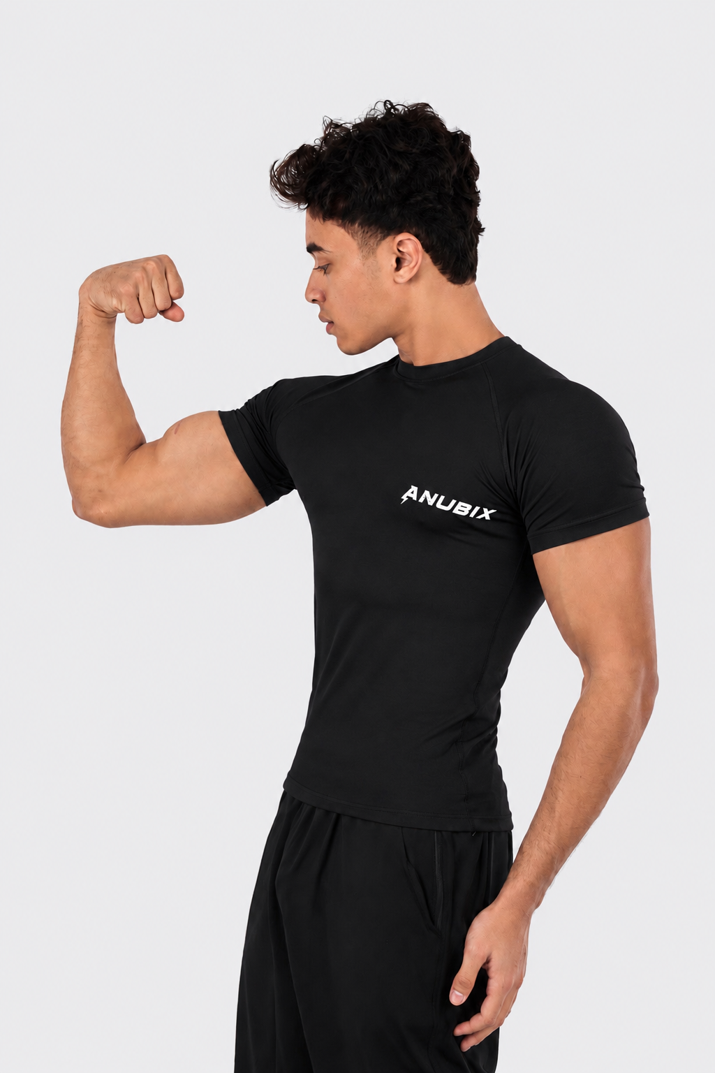 ANUBIX BLACK BASIC COTTON COMPRESSION