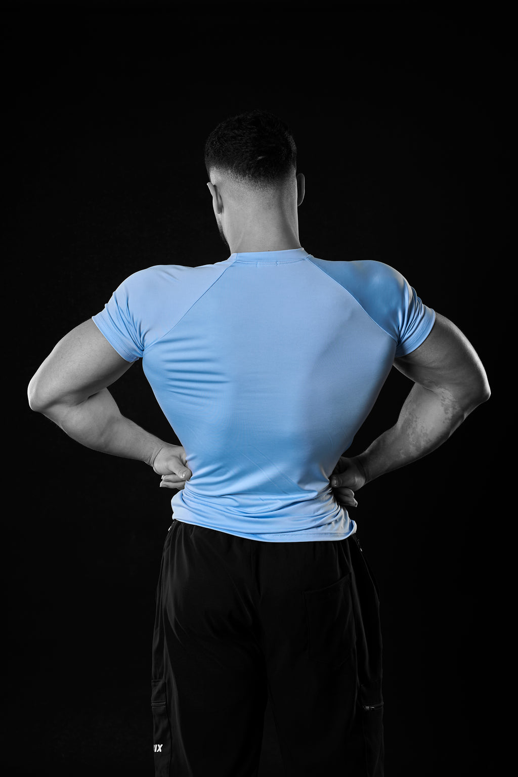 BABY BLUE SHORT SLEEVE COMPRESSION