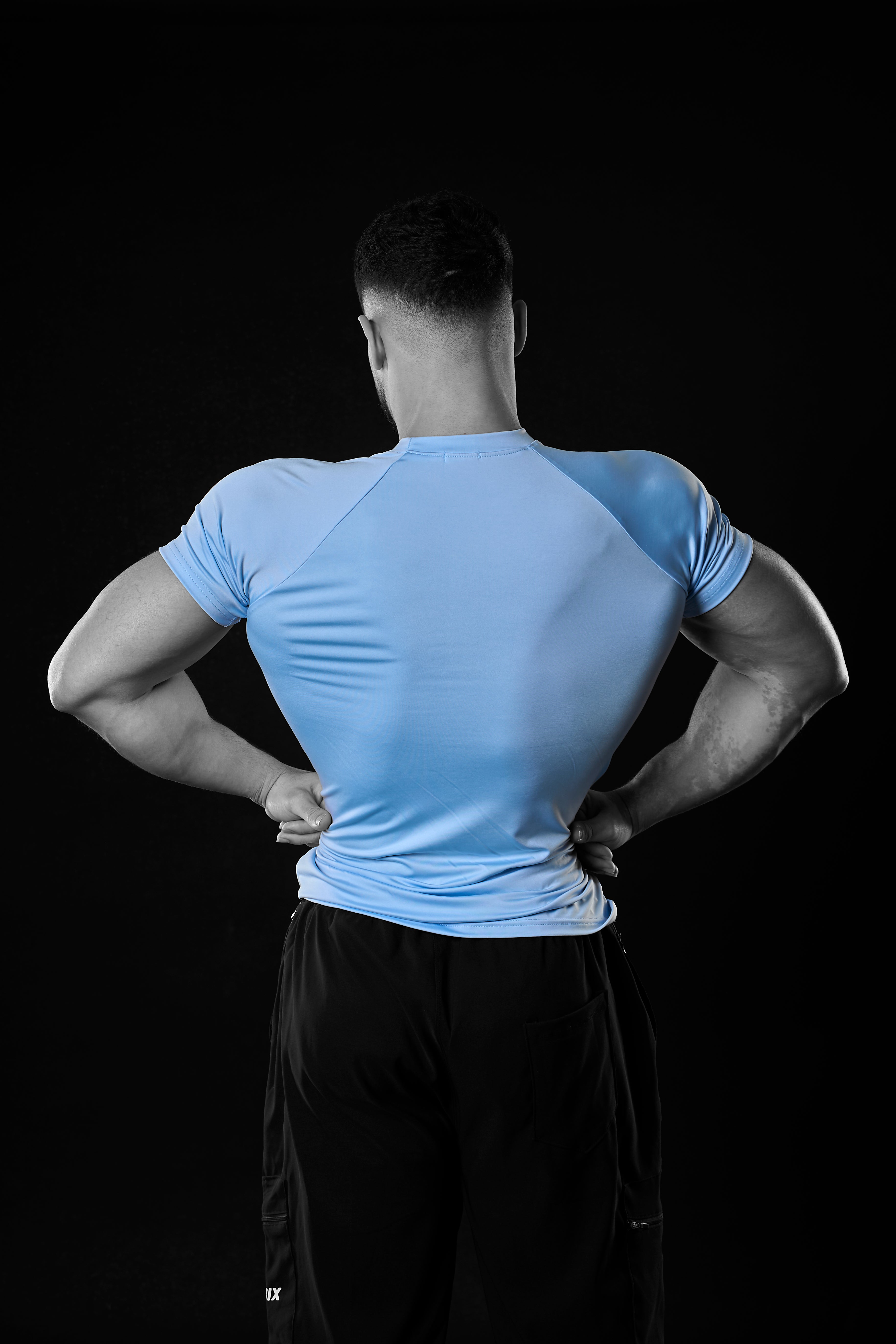 BABY BLUE SHORT SLEEVE COMPRESSION