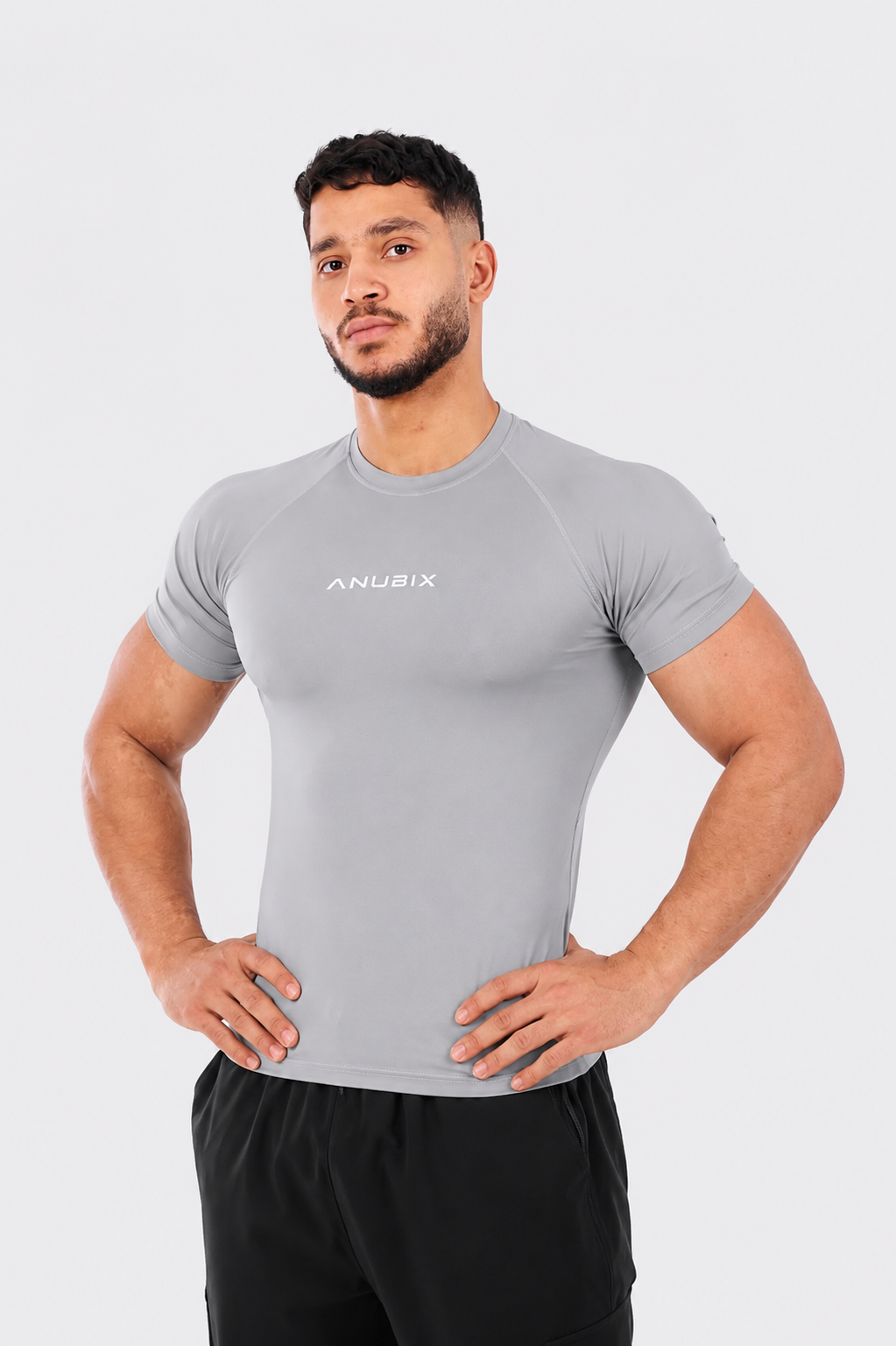SILVER BASIC SHORT SLEEVE COMPRESSION
