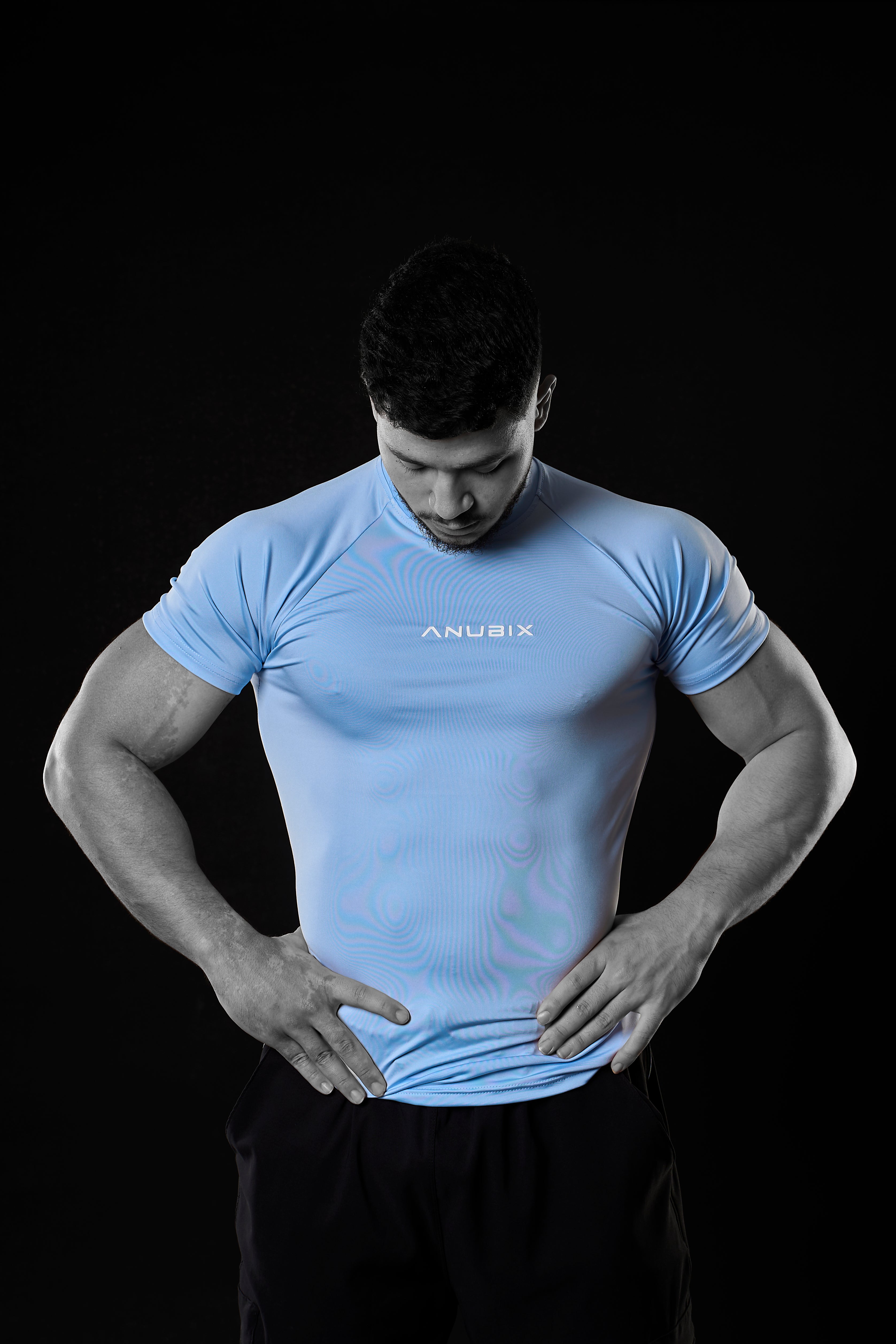 BABY BLUE SHORT SLEEVE COMPRESSION