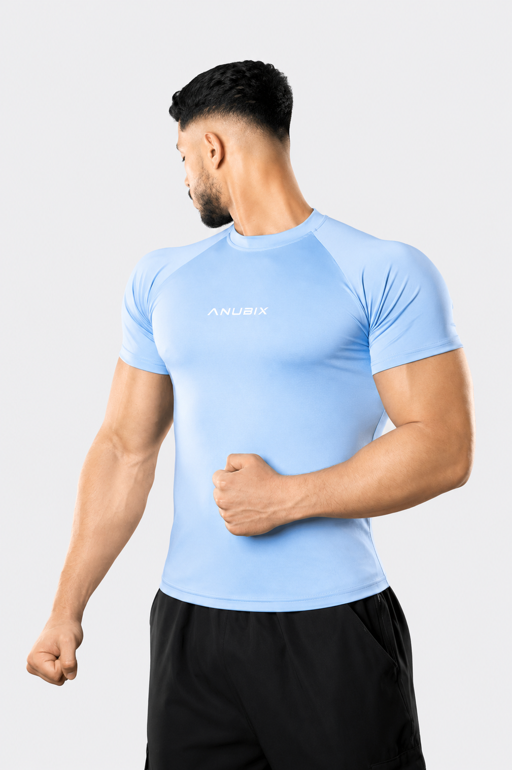 BABY BLUE SHORT SLEEVE COMPRESSION