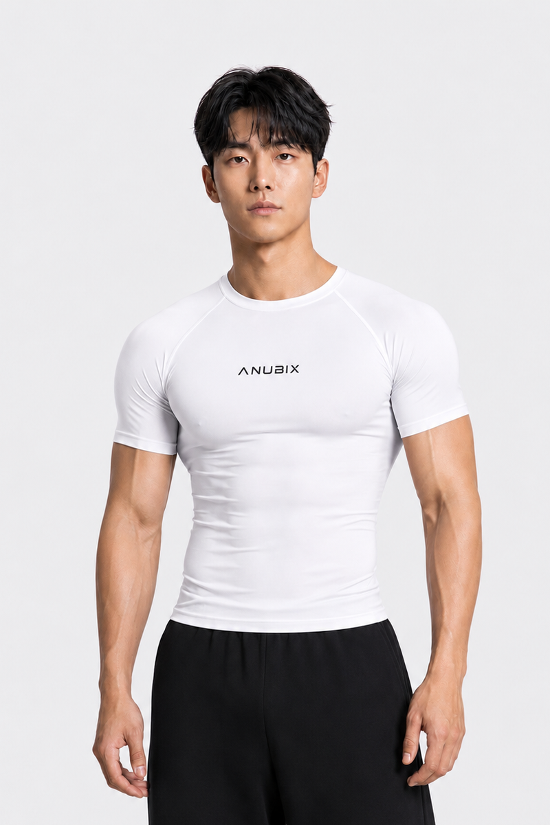 WHITE ANUBIX COMPRESSION shirt