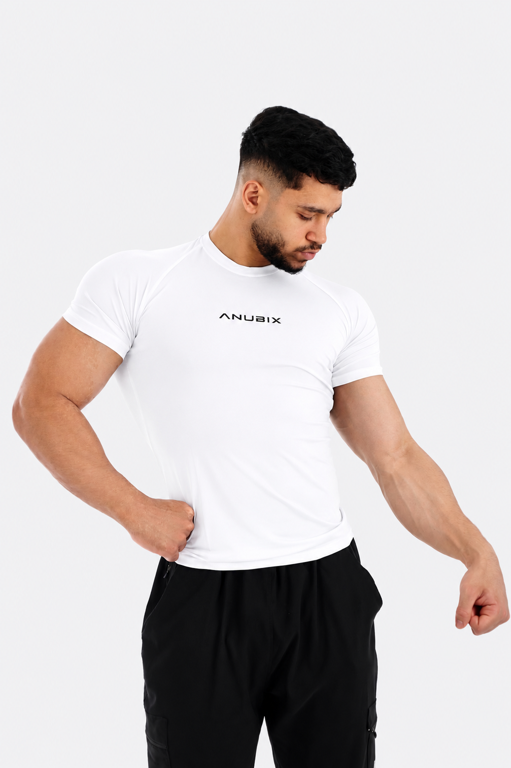 WHITE ANUBIX COMPRESSION shirt