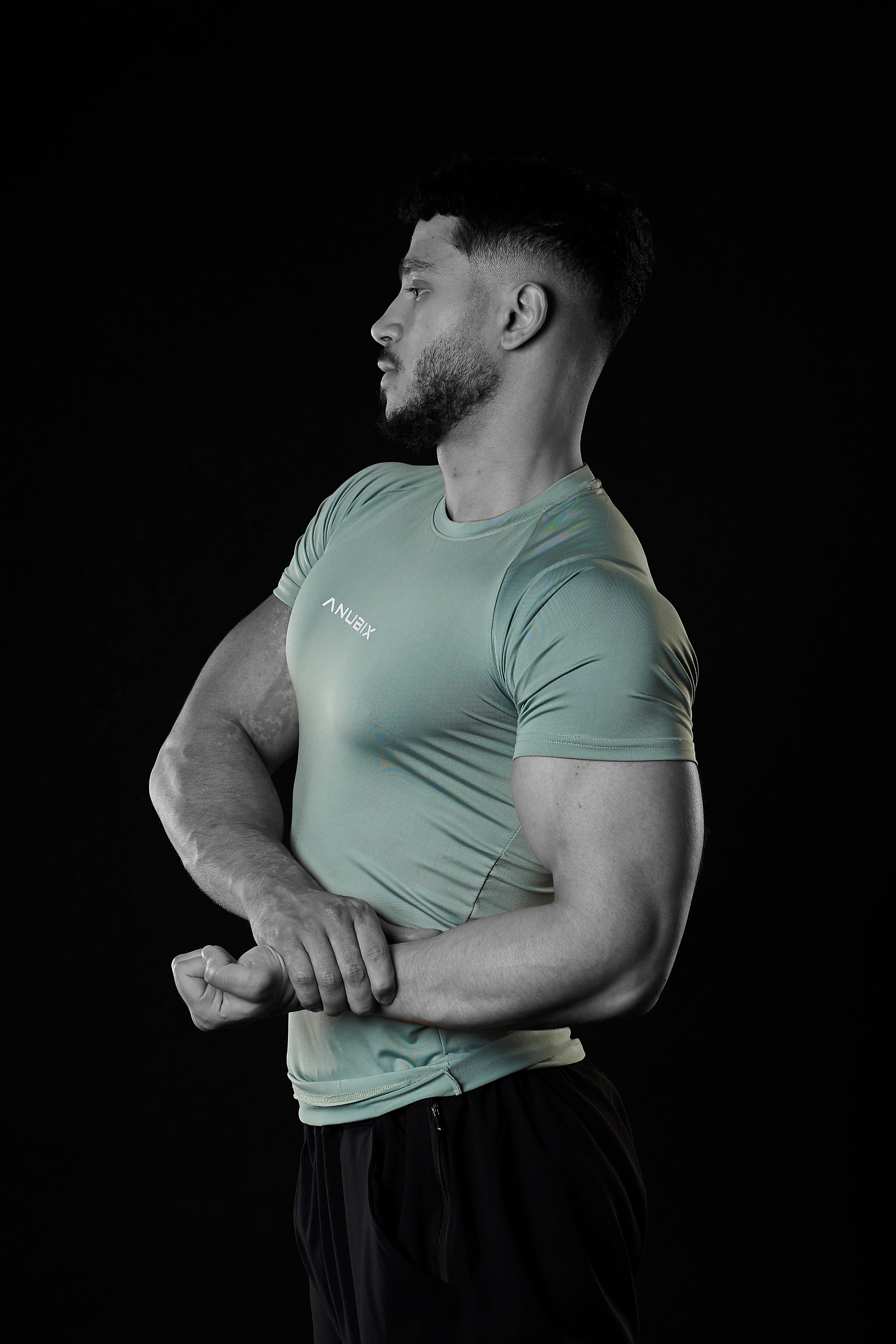 MINT GREEN BASIC SHORT SLEEVE COMPRESSION