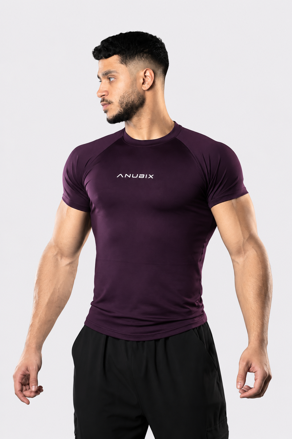 PURPLE BASIC SHORT SLEEVE COMPRESSION