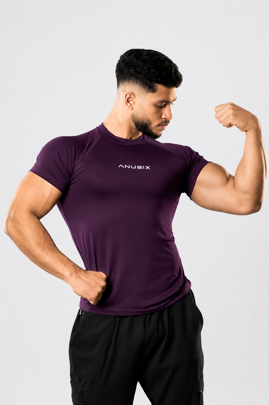 PURPLE BASIC SHORT SLEEVE COMPRESSION
