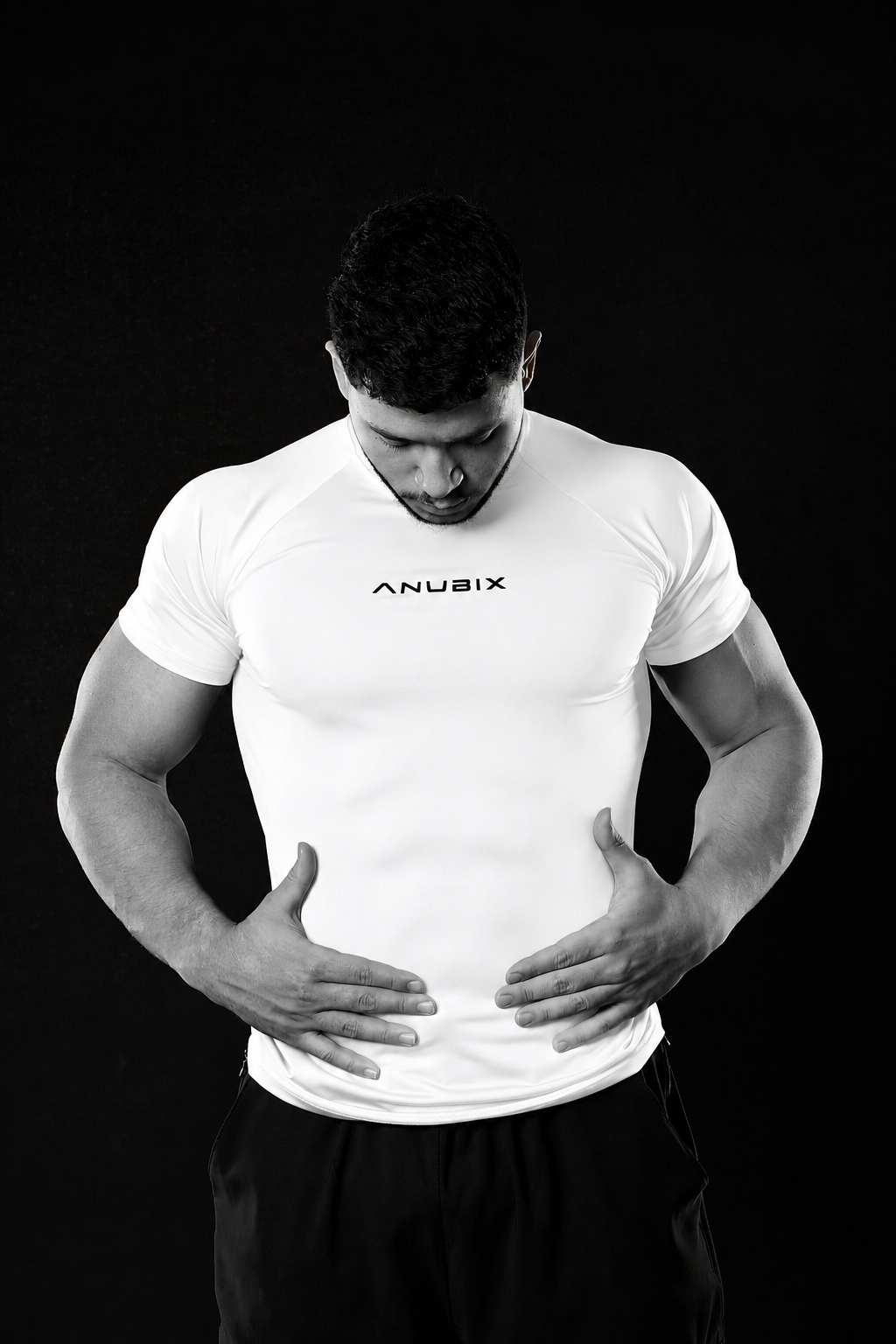 WHITE ANUBIX COMPRESSION shirt