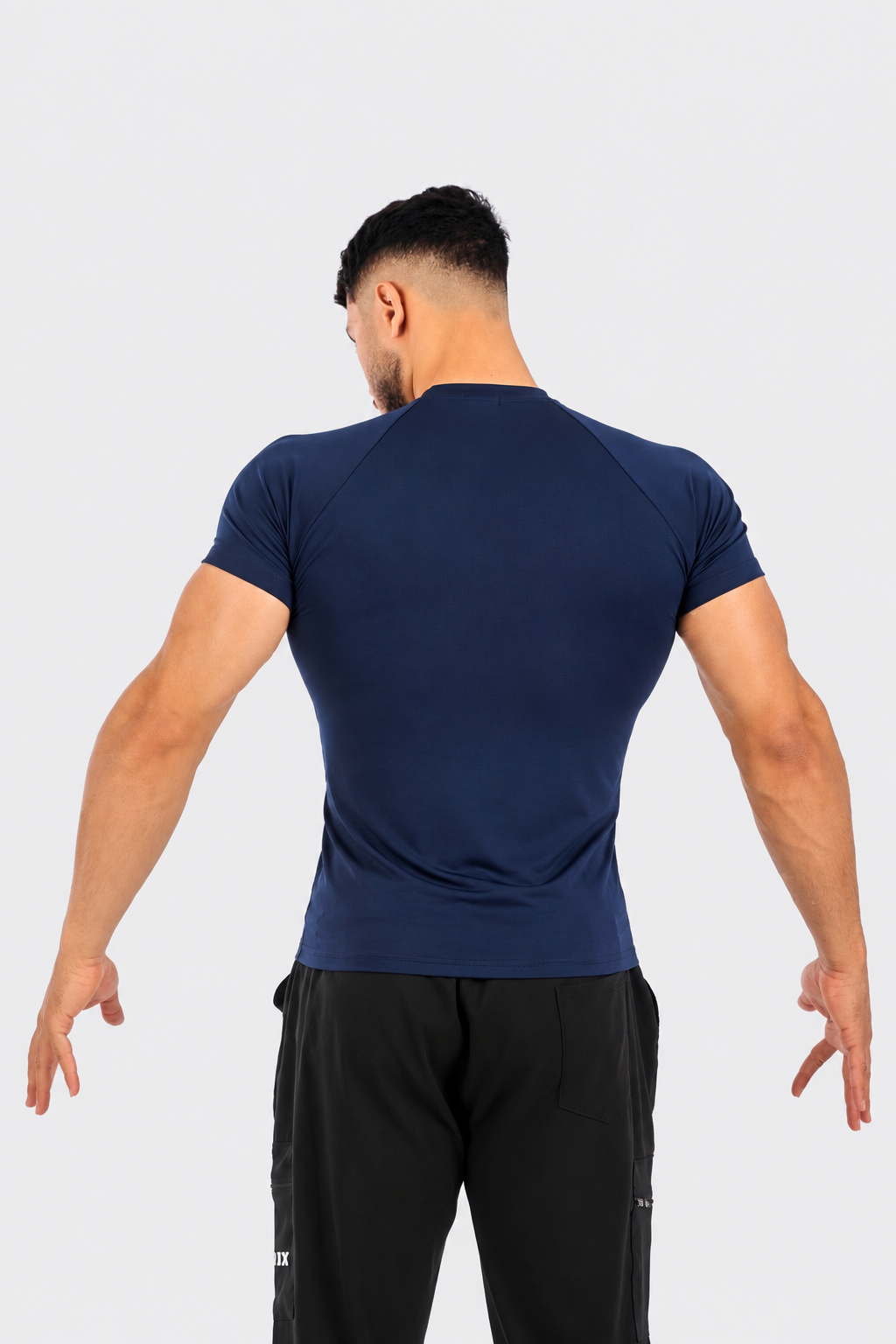 NAVY BLUE BASIC SHORT SLEEVE COMPRESSION