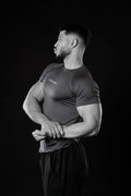 DARK GRAY BASIC SHORT SLEEVE COMPRESSION