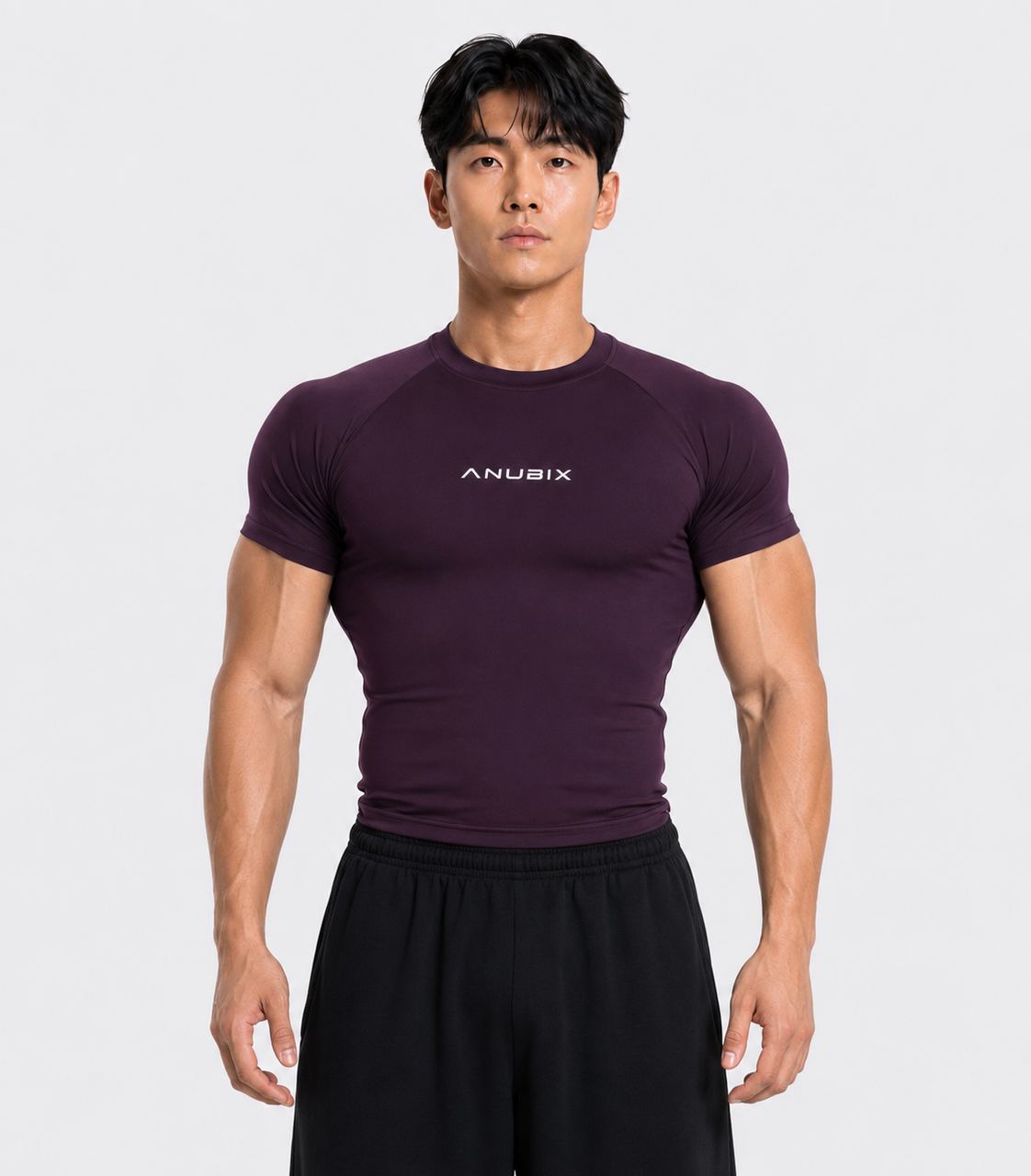 PURPLE BASIC SHORT SLEEVE COMPRESSION