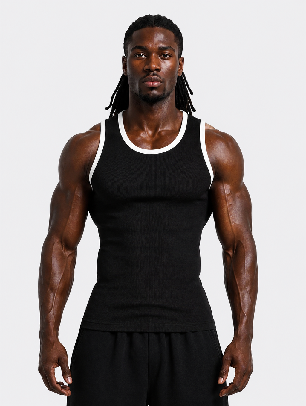 NORMAL BLACK RINGER TANK TOP
