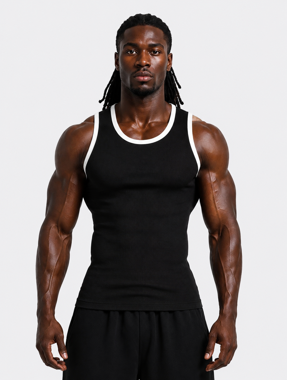 NORMAL BLACK RINGER TANK TOP