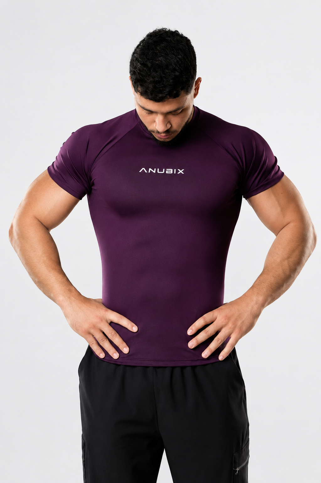PURPLE BASIC SHORT SLEEVE COMPRESSION